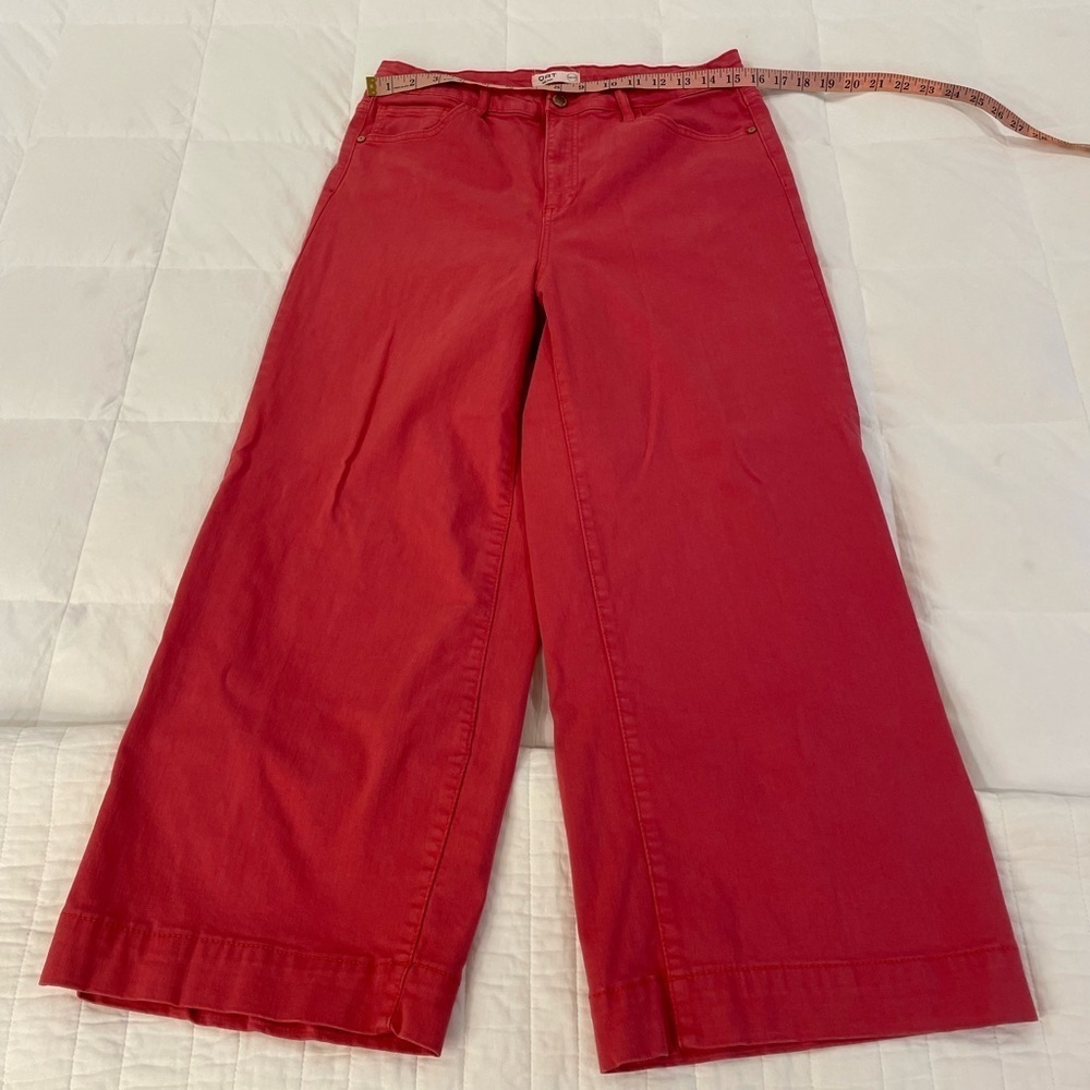 Wide Leg Crop Coral Reddish tone Size 12 Pants by Oat.